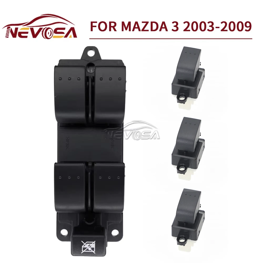 

For Mazda 3 Mazda3 2003 2004 2005 2006 2007 2008 2009 Electric Window Control Switch Button Spare Parts B32H-66-370 BP4L-66-350