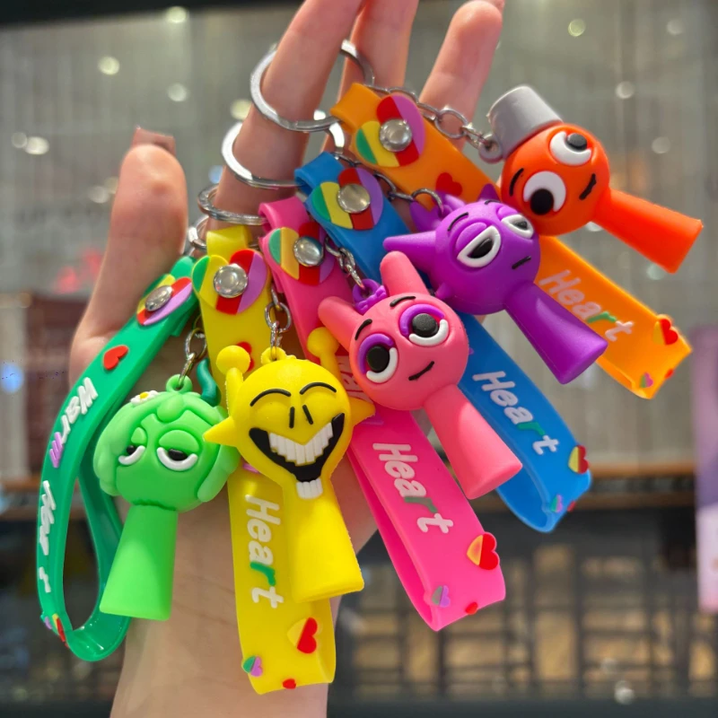 

2025 Sprunki Keychains Sprunki Figurine Oren Raddy Gray Brud Vineria Pendant Keyring Key Chain Jewelry Fans Birthday Gifts