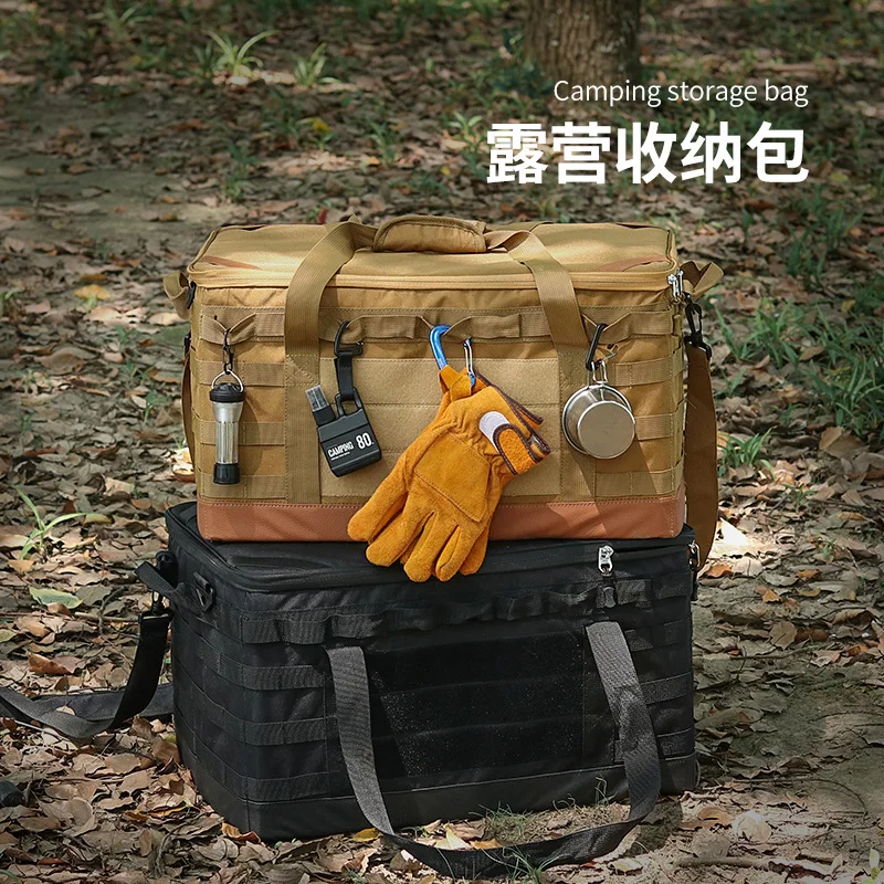 Outdoor Camping Storage Bag Hard Form Equipment Large Capacity Cookware Stove Tool Sorting Box Folding Storage Bag