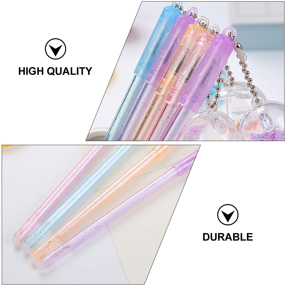 

10 Pcs Chic Pendant Gel Ink Pens Pendants Lovely Neutral Plastic Party Favor Student