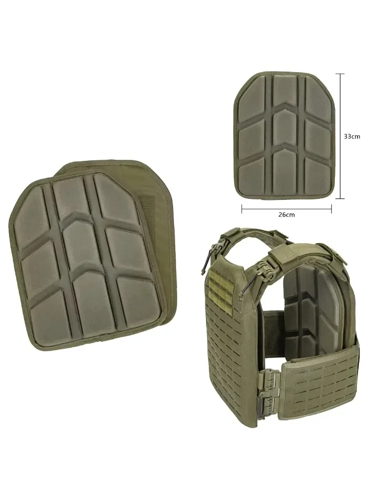 Gilet moulé amovible tactique, 2 pièces, coussin de protection pour jeux Airsoft Paintball CS, plaque de chasse en plein air, coussin de gilet
