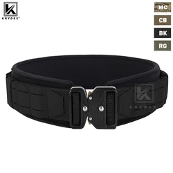 KRYDEX 2 Inch Tactical MOLLE Belt Quick Release 3 In 1 Shooting Belt Padded Waistbrand Load Bearing Stiffened Outdoor Men's Belt