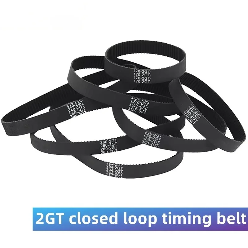 GT2 Closed Loop Timing Belt Rubber 2GT 6mm 3D Printers Parts 110  122 158 200 280 300 400 610 852 1524mm Synchronous Belts Part
