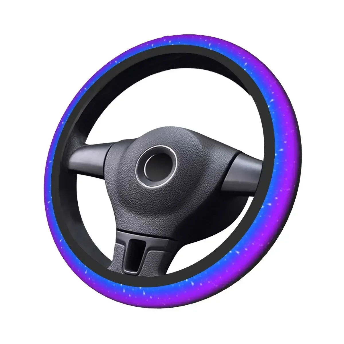 Rainbow Sparkle Car Steering Wheel Cover Non-slip Auto Steering Wheel Protector Colorful Auto Decor Steering-Wheel Accessories