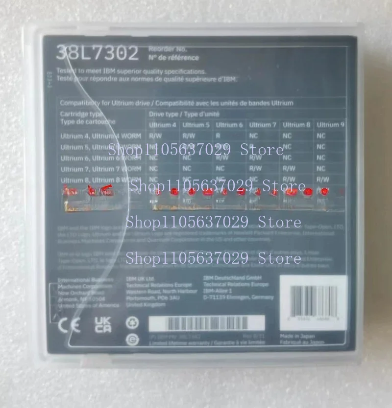 1pcs For IBM LTO7 Ultrium 7 Data Tape 38L7302, 6TB/15TB Storage Cartridge