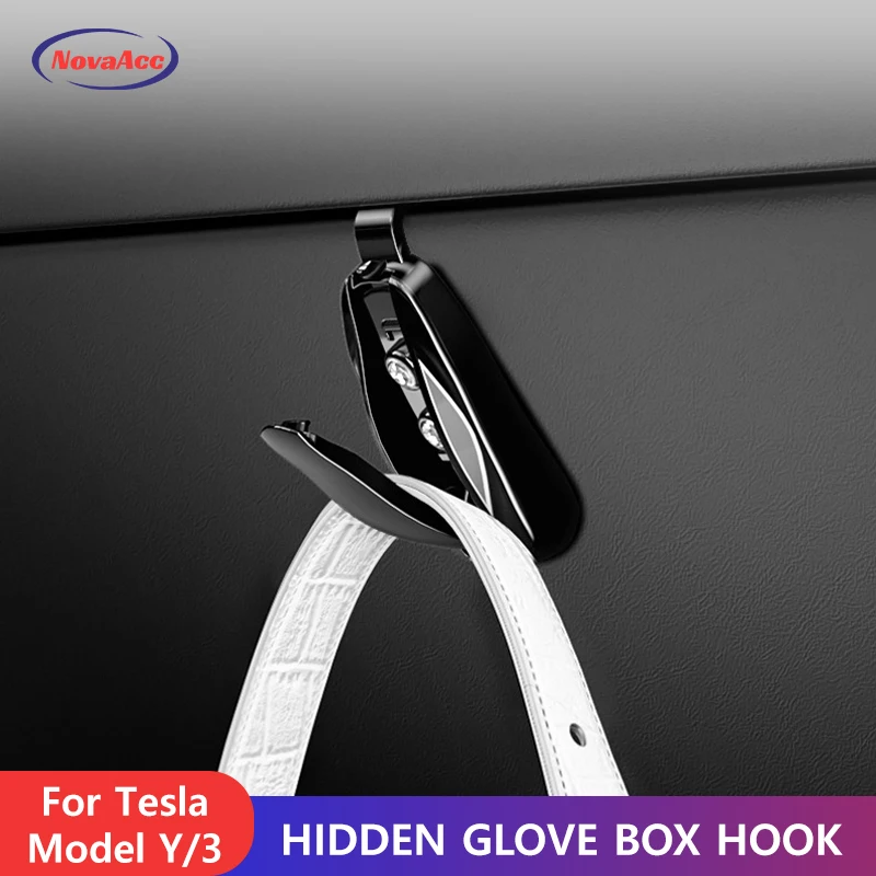 

Hidden Glove Box Hook For Tesla Model Y Juniper 2021-2025 Model 3 Highland 2024 2025 ABS Anti - Slip Convenient Hanging Pothook