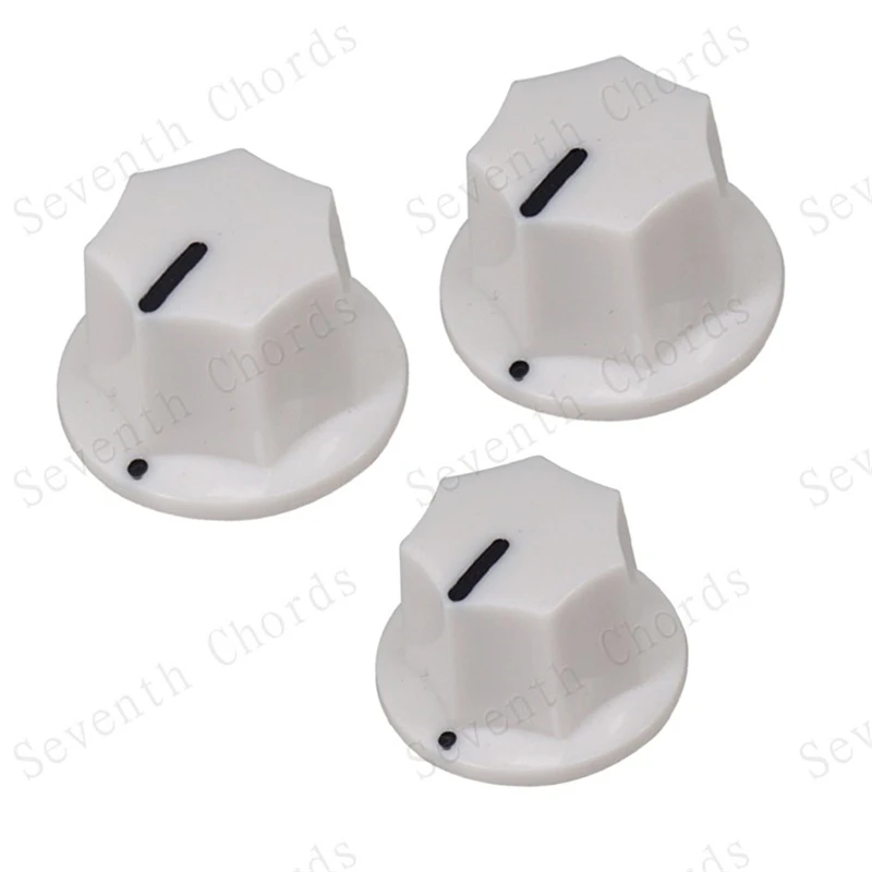 A Set of 3Pcs Volume Tone Control Knobs For Electric Guitar Control bottons Cream Black Guitar accessories Parts