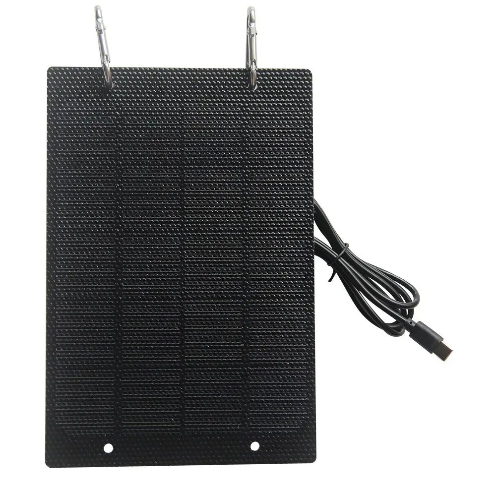 5W 5V ETFE Solarpanel-Ladegerät mit Typ-C-Ausgang, Solar-Powerbank für Mobiltelefone, Überwachungskameras, Hofbeleuchtung und Straßenlampen