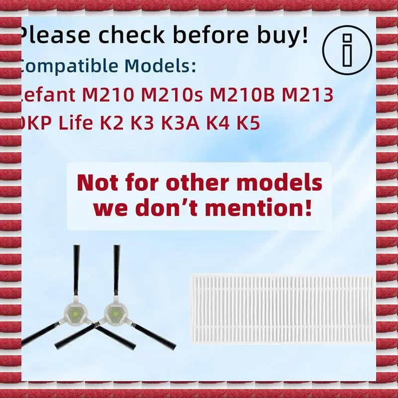 

A97G Replacement Accessories As Shown Plastic For Lefant M210 M210S M210B M213,For OKP Life K2 K3 K3A K4 K5 Robot Vacuum Cleaner
