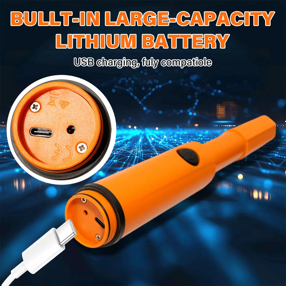 Portable Metal Detector TC-116 Fully waterproof Adjustable LED light Handheld Detector Precise location Search for gold metal