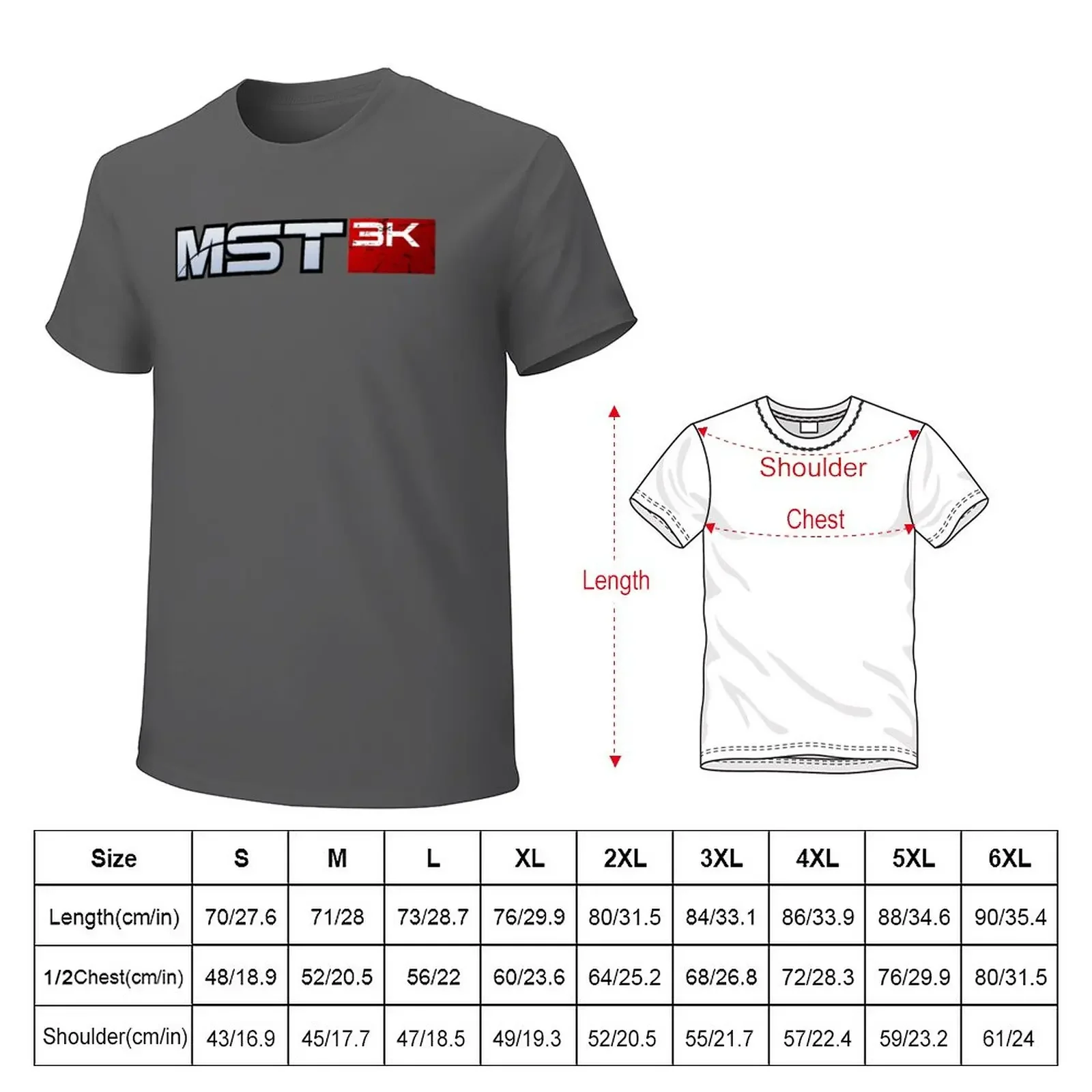 MST3K - Mass Effect T-Shirt tees summer clothes vintage Men's t-shirts