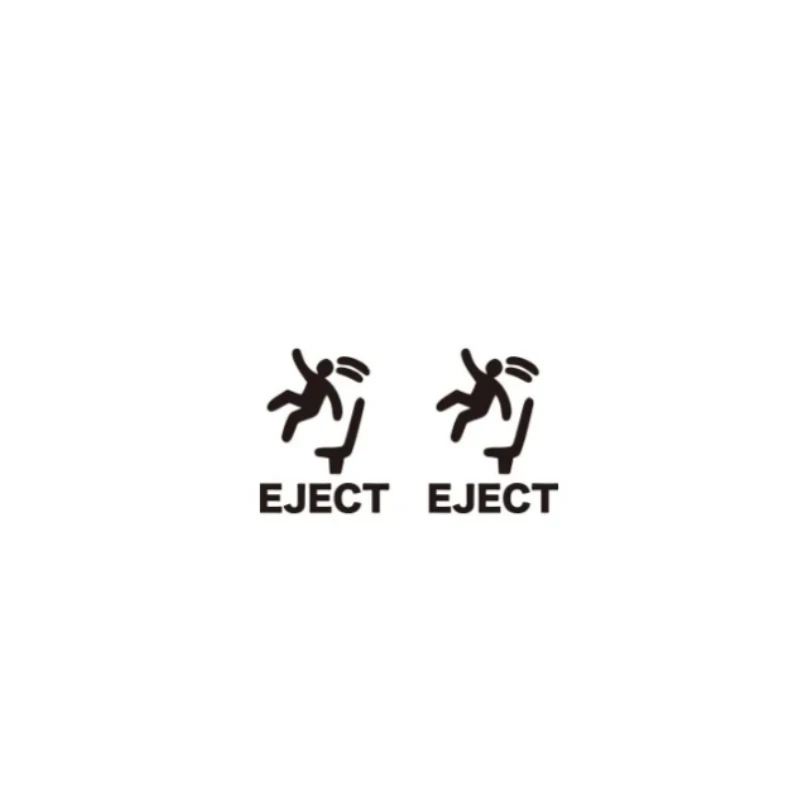 4Pcs EJECT Sticker Humorous Car Interior Button Decal Laptop Office Gadget Notebook Prank Vibe Fun Accessory