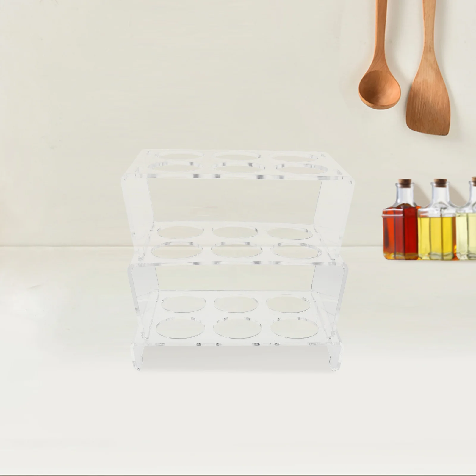 

Clear Acrylic 3-Layer Egg Storage Container Refrigerator Kitchen Egg Holder Fresh Eggs Organizer Stackable Fridge Rack