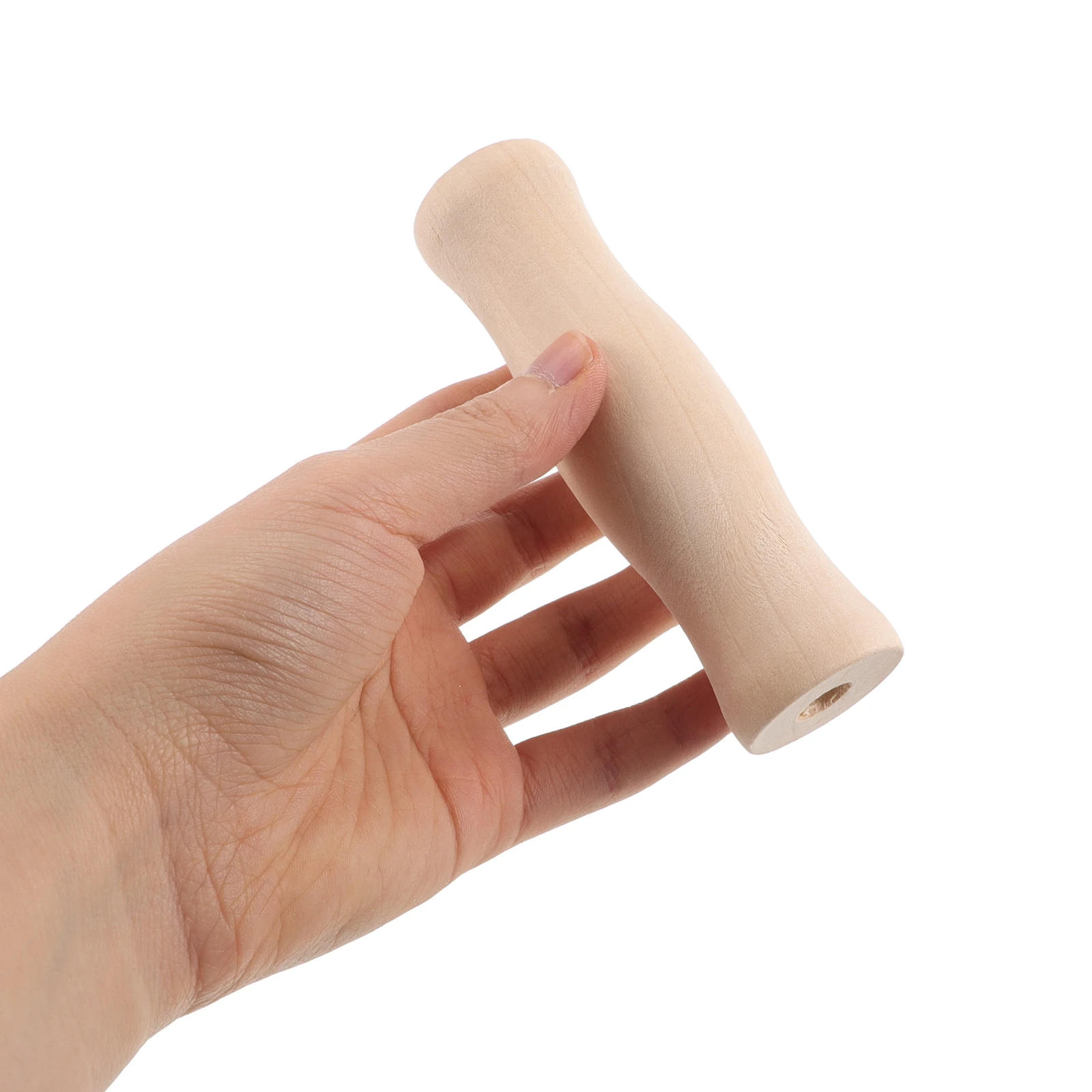 

4 Pcs Grill Accessories Cooking Utensils Wooden Barbecue Beige Convenient Handle