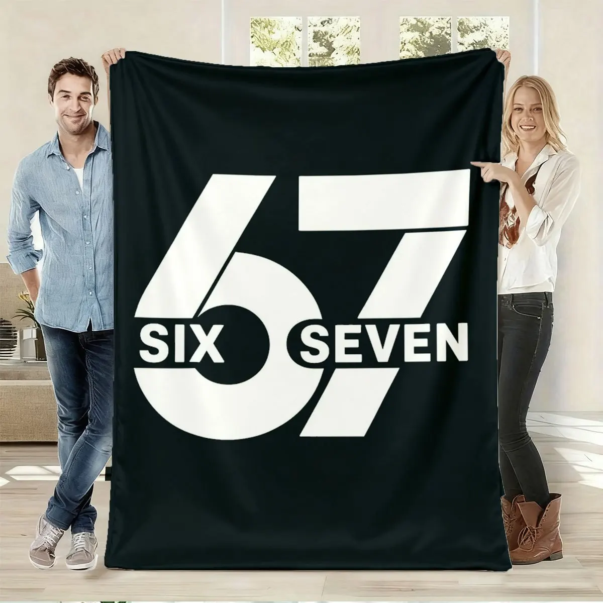 Trend 67 Digital Theme Pattern Flannel printed blanket suitable for all seasons suitable for living room office sofa and travel