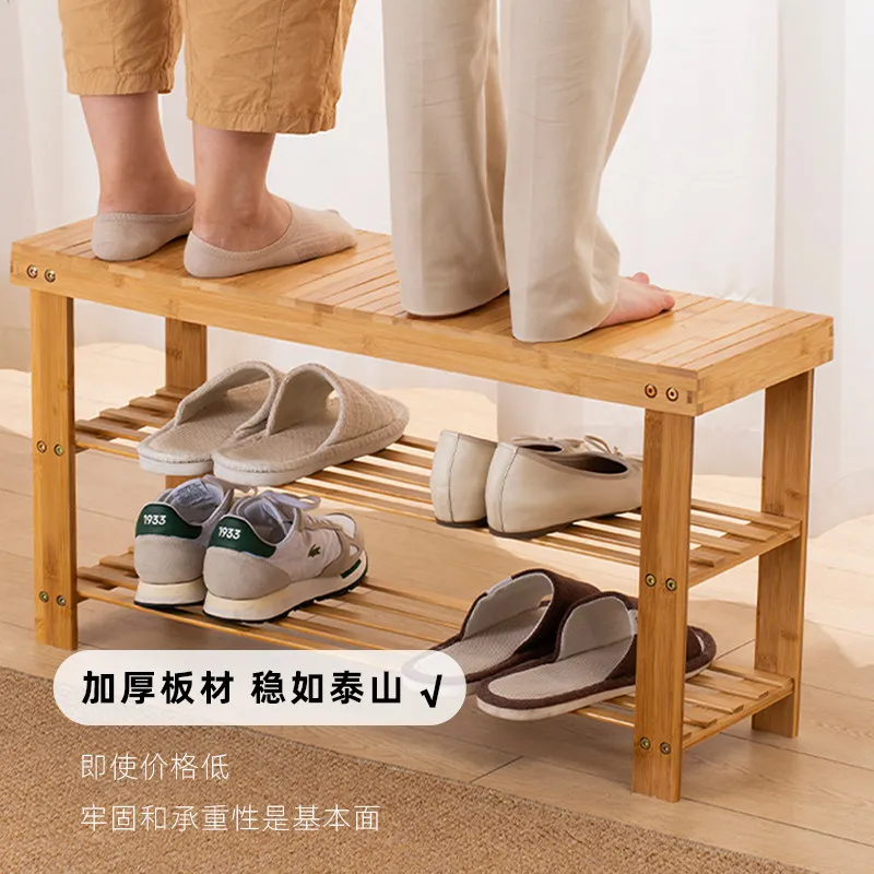 Entryway Shoe Bench Household Storage Shoe Rack Sit On Shoe Cabinet Long Foot Stool For Hallway Home Use Easy To Assemble