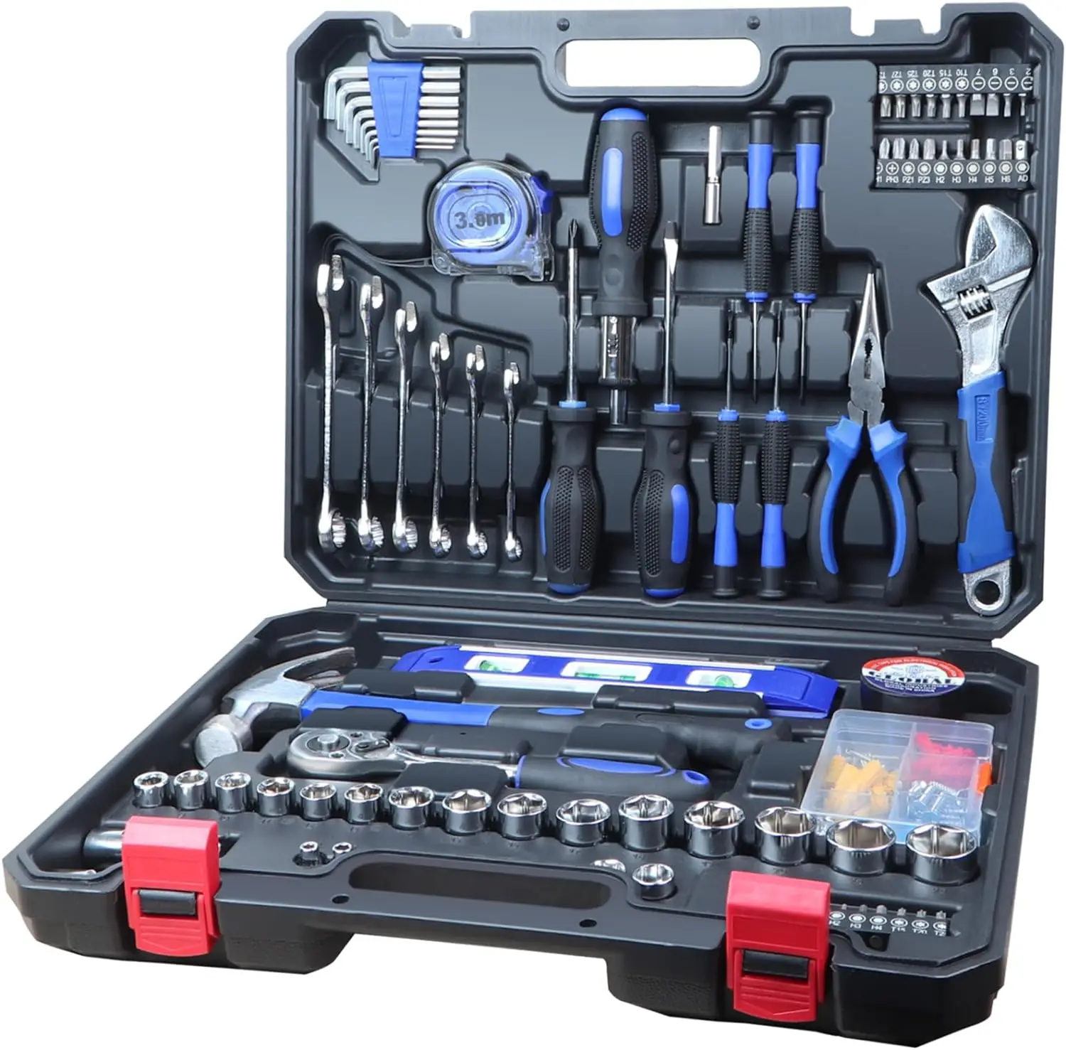 

Home Tool Kit Tool Set 146 Pieces Metric Household Hand Tool Kit，Auto Repair Set with Portable for Homeowner