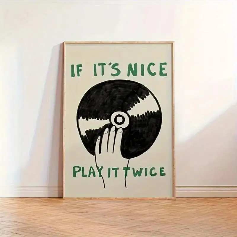 Minimalistische schwarze Cartoon-Schallplatte, Wandkunst, Drucke, Leinwandgemälde, Poster, Bild für Wohnzimmer, Schlafzimmer, Esszimmer, Heimdekoration