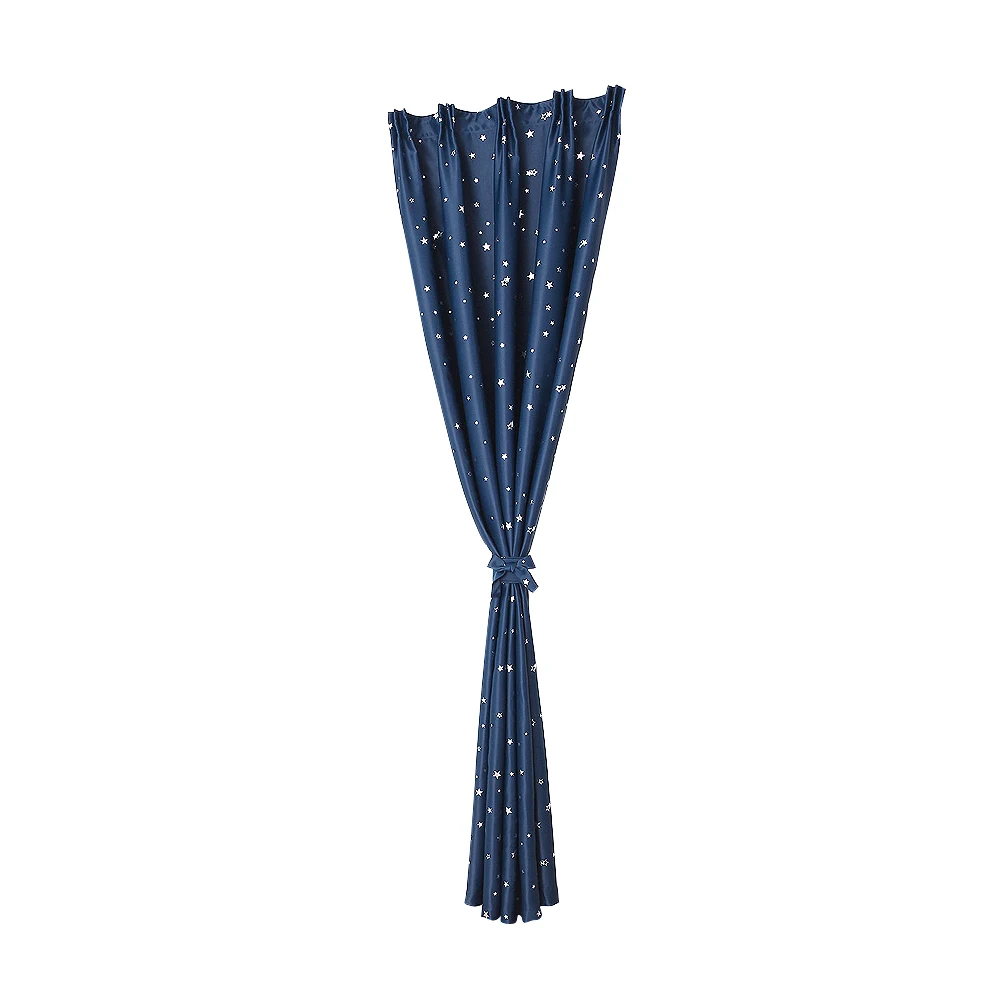 Estrelas impressas cortina de janela blackout céu azul proteção solar privacidade sala escurecimento cortinas para sala estar quarto