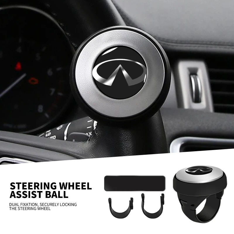 

Car Steering Wheel Booster Ball Labor Saving Turning Spinner Knob Bearing Power Handle For Infiniti Q50 FX35 Q30 G37 Q70 QX75