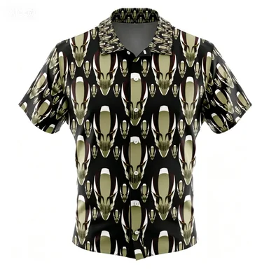 Fashionable and Cool Style Fully Printed Men's Shirt, Anime Short Sleeved Shirt, Unisex