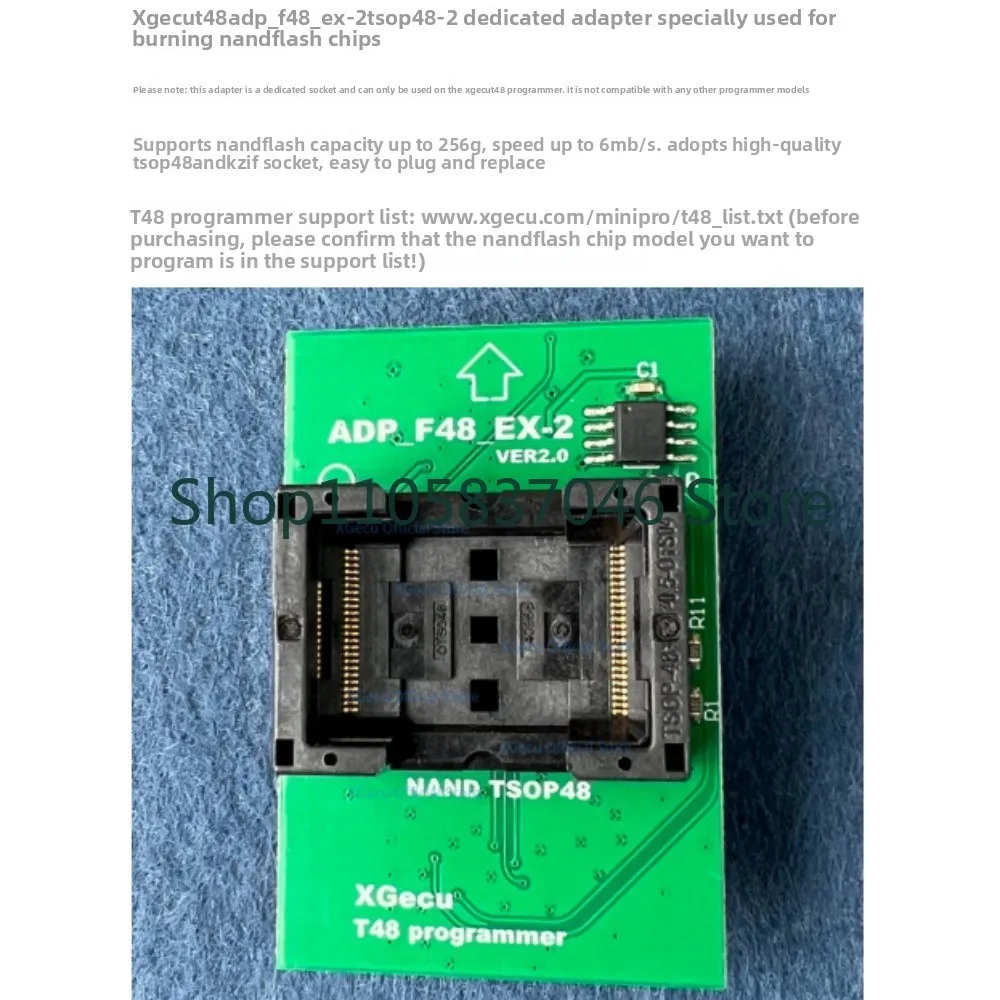 EX-2 TSOP48 T48 programmer adapter for burning NAND Flash chips