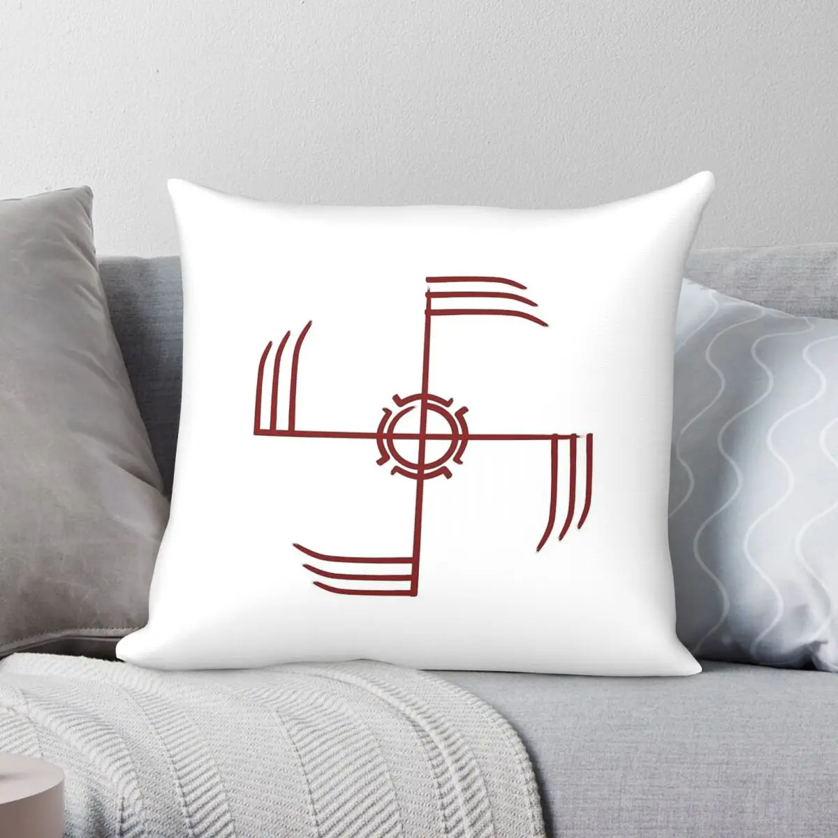 Ginfaxi Icelandic Staves Viking Square Pillowcase Polyester Linen Velvet Creative Zip Decor Home Cushion Cover 45x45