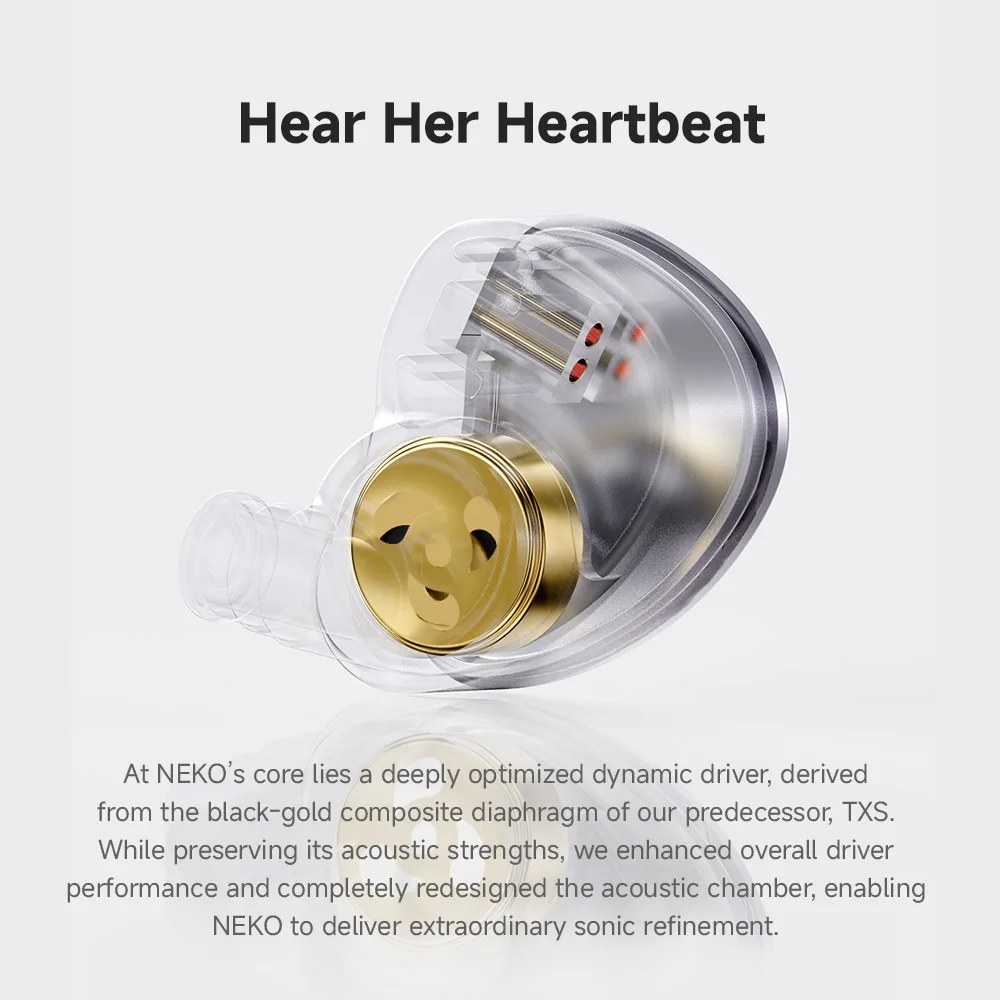 CVJ Neko سماعات أذن مصنوعة من خليط معدني ملف ديناميكي 3.5 مللي متر طرف واحد 4.4 مللي متر قابس متوازن عزل الصوت الراقية سماعات أذن