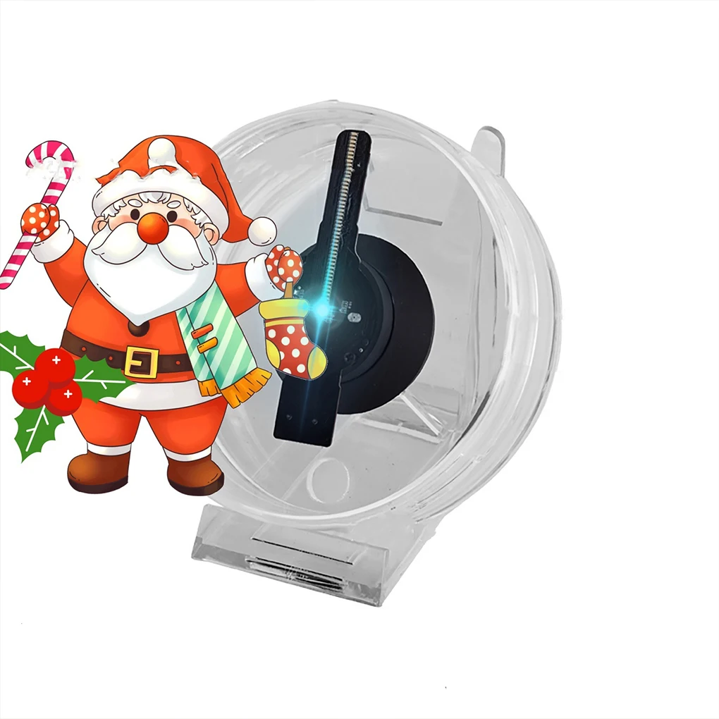 

3D Hologram Fan Mini 3D Holographic Projector Advertising Display Light HD Holographic Projector for Stores Bars Party Xmas