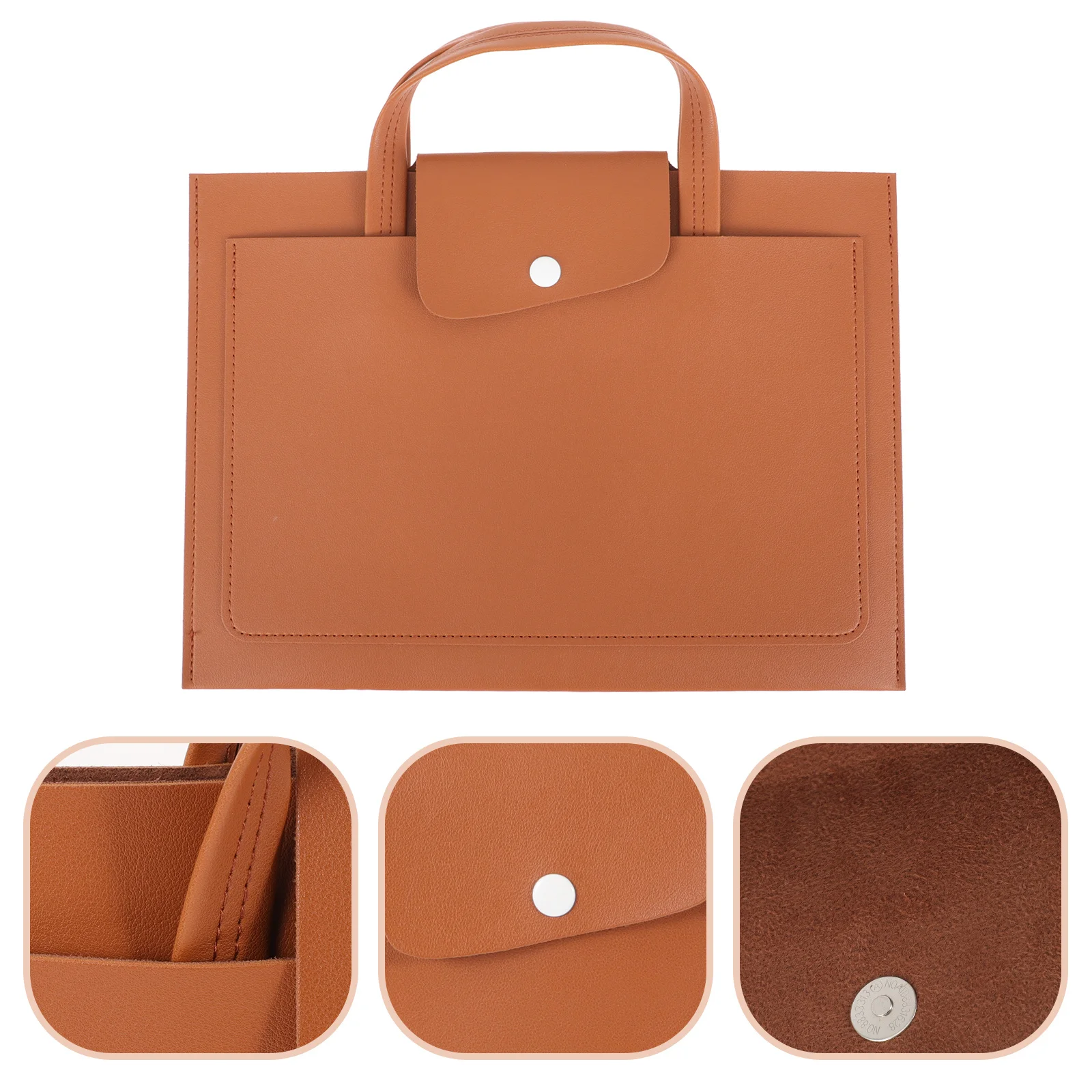 

PU Laptop Bag 13inch Slim Lightweight for Women Travel Business Trip Notebook Magazine Glasses Phone Storage