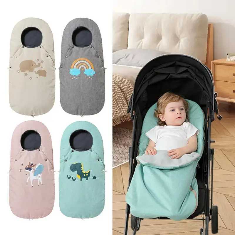 Stroller Sleeping BagUniversal Foot Cover Comfortable Toe Apron Pad Thick Cotton Pad Winter Baby Toddler Stroller Sleeping Bag