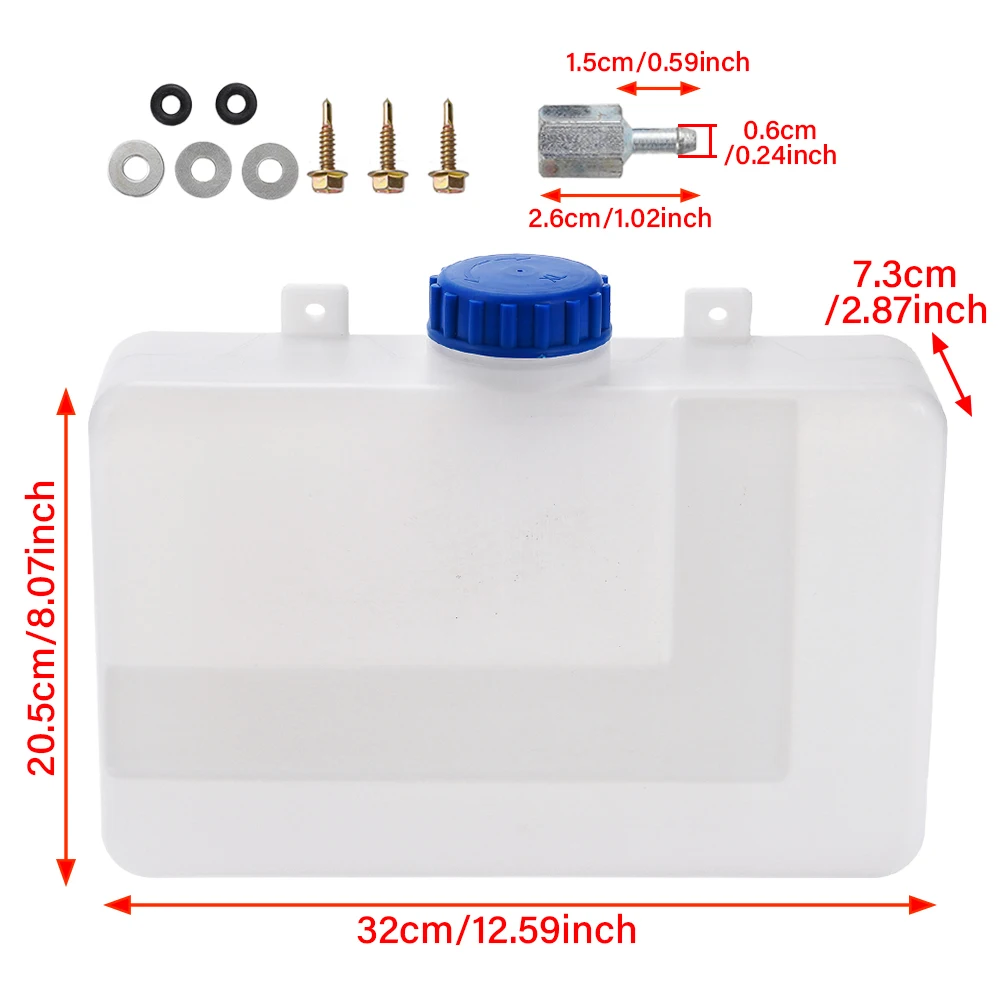 6L Diesel Parking Heater Fuel Tank Translucent Plastic Oil Tank With Metal Fitting & Mounting Hardware For Car Truck RV Camper