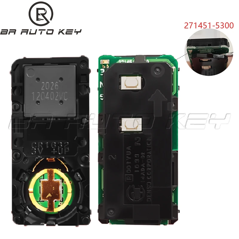 271451-5300 Original 2 Button  Keyless Remote Key Fob For Toyota Prius Aqua IQ Vitz Corolla 2012-2019 314Mhz With 4D Chip