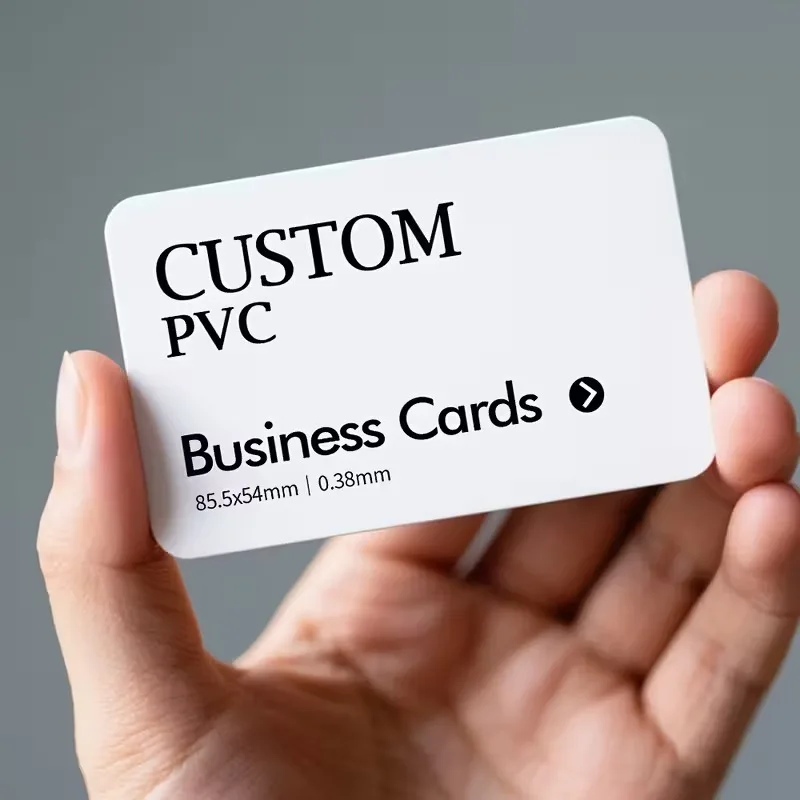 

Custom PVC Plastic Business Cards Custom Personalized Design Round Corners Glossy Matte Frosted PVC Business Waterproof Cards