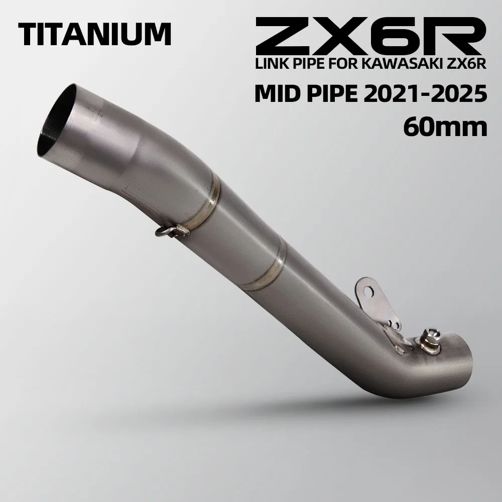 

Для Kawasaki ZX6R ZX-6R 2021-2025 мотоциклетный выхлопной адаптер средняя труба 60 мм из титанового сплава Escape Racing Line