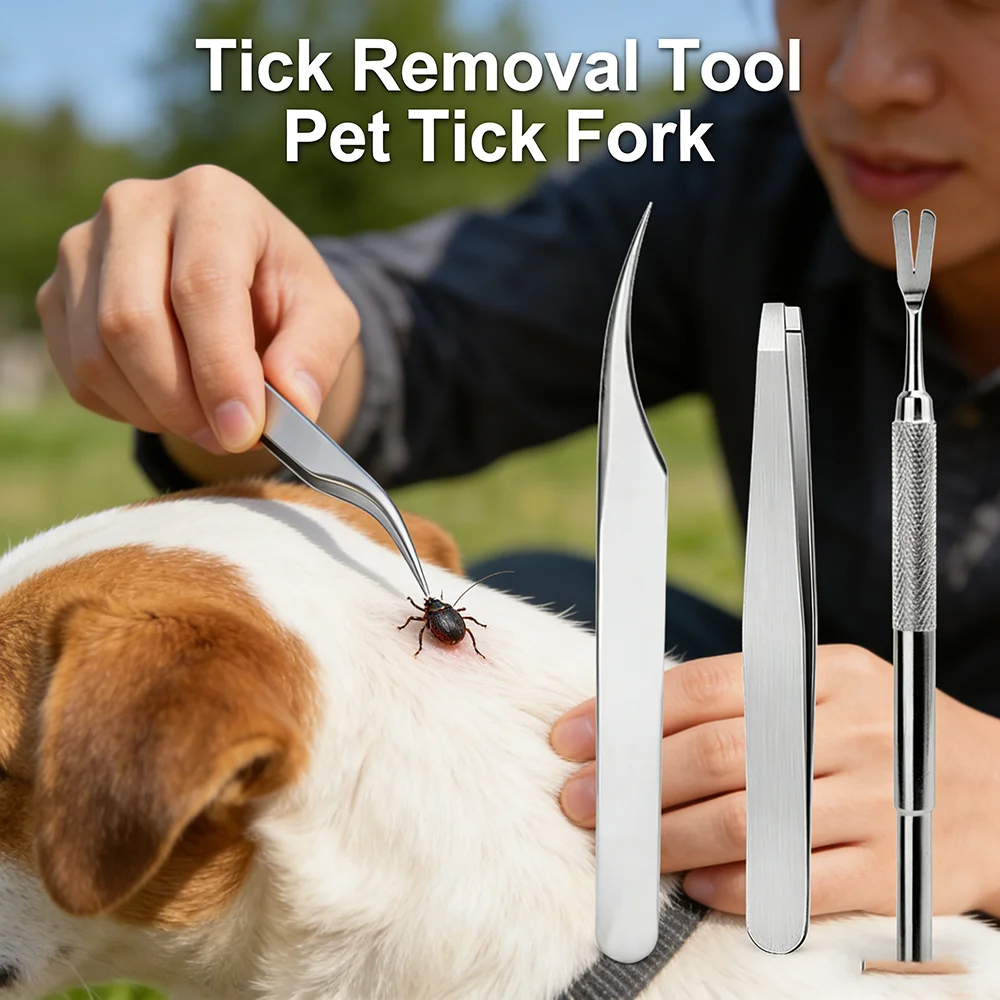 2/3pcs Dog Cat Stainless Steel Grooming Comb Set,Flea Cleaning Tools, Portable Durable Supplies for Indoor Outdoor Pet Daily Use