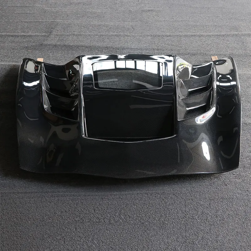 Carbon Fiber Front Engine Hood Transparent Bonnet Cover for Chevrolet Corvette C6 C7 2014 2015 2016 2017 2018 2019