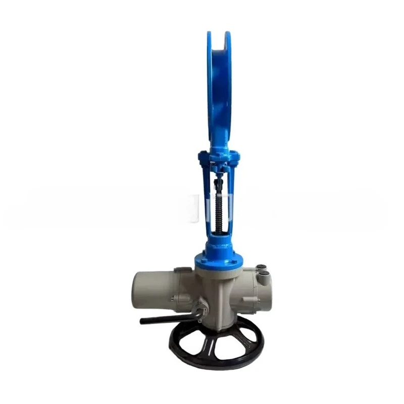 Electric Cast Steel Knife Gate Valve PZ973-10C/P Stainless Steel Flapper Valve Slag Slurry Wear Resistance Cut