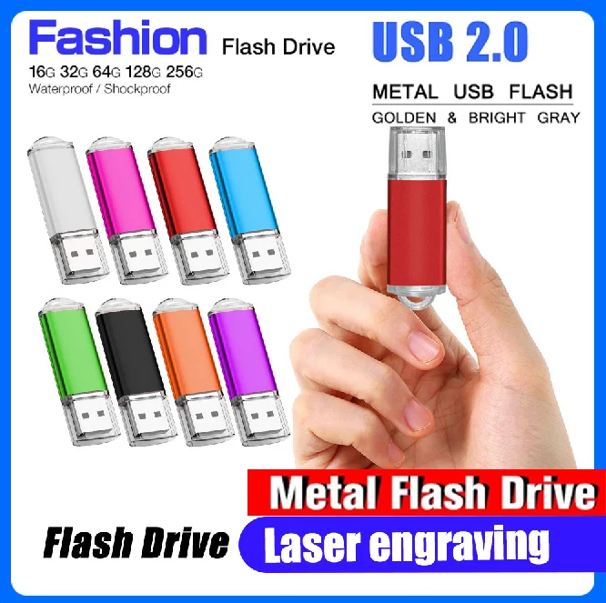 Memoria USB 2.0 de Colores, Pendrive de 1GB 2GB 4GB 8GB 16GB 32GB 64GB, Regalo, флешка USB