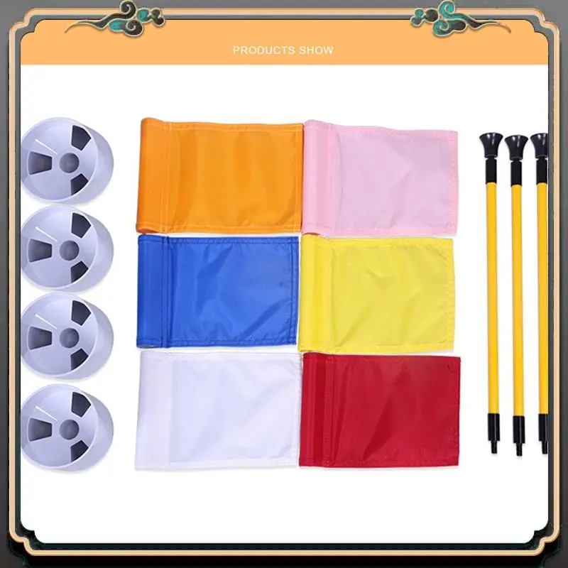 Premium Golf Green Flag, dwuczęściowy odłączany maszt flagowy, łatwy do przenoszenia zielony kubek z otworem na flagę docelową