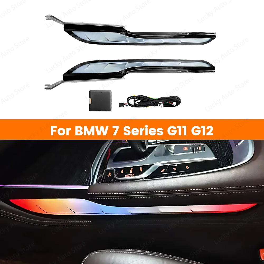 

LED Multi color decorative strip Original 11 color central control crystal saddle light ambient light For BMW 7 series G12 Car