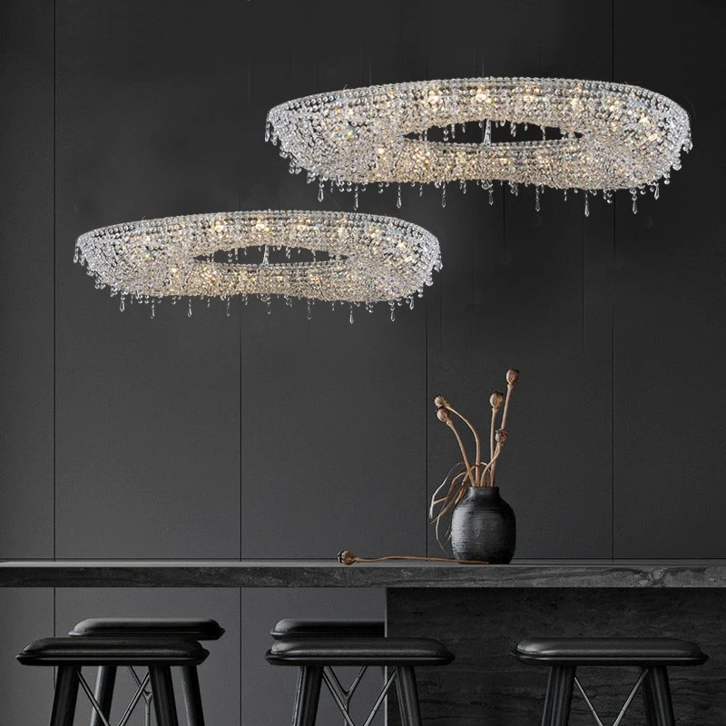 Postmodern Luxury Fancy Design Crystal  Chandelier Luminaire Indoor Lighting Fixture Home Decor For Living Room Hall Hotle