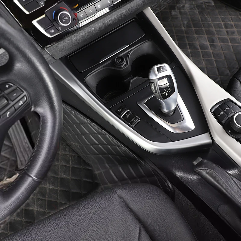 For BMW 1 2 series F20 F21 F22 F23 2012-18 ABS Carbon fiber car center console shift panel sticker cover decorative accessories view 3