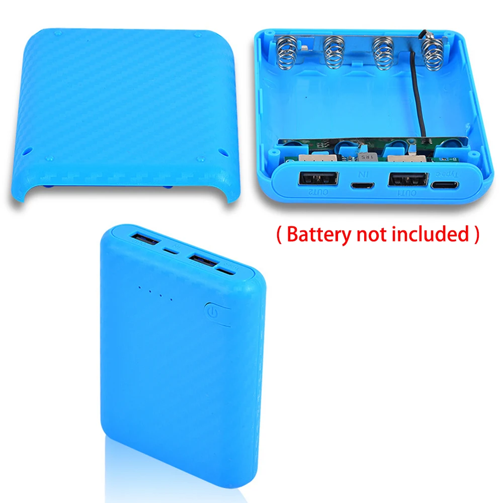 Welding Free and Detachable 4 * 18650Bbattery Box, Charging Bank Shell, Mobile Power Supply Sleeve Material