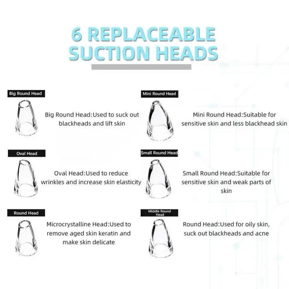 Electric Tool Blackhead Remover Water Cycle USB Rechargeable Pore Cleaner Black Point Removal Vacuum Suction Acne Cleaner