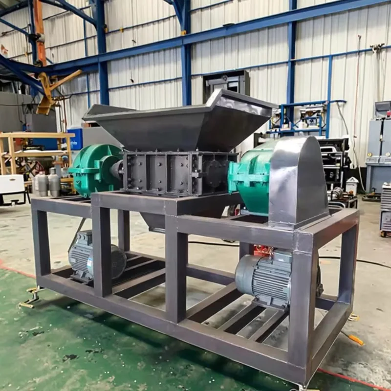 Shredder for Scrap Metal Plastic Products Factory Shredding Machine Double Shaft Shredder Metal Plastic Wood Paper Shredding