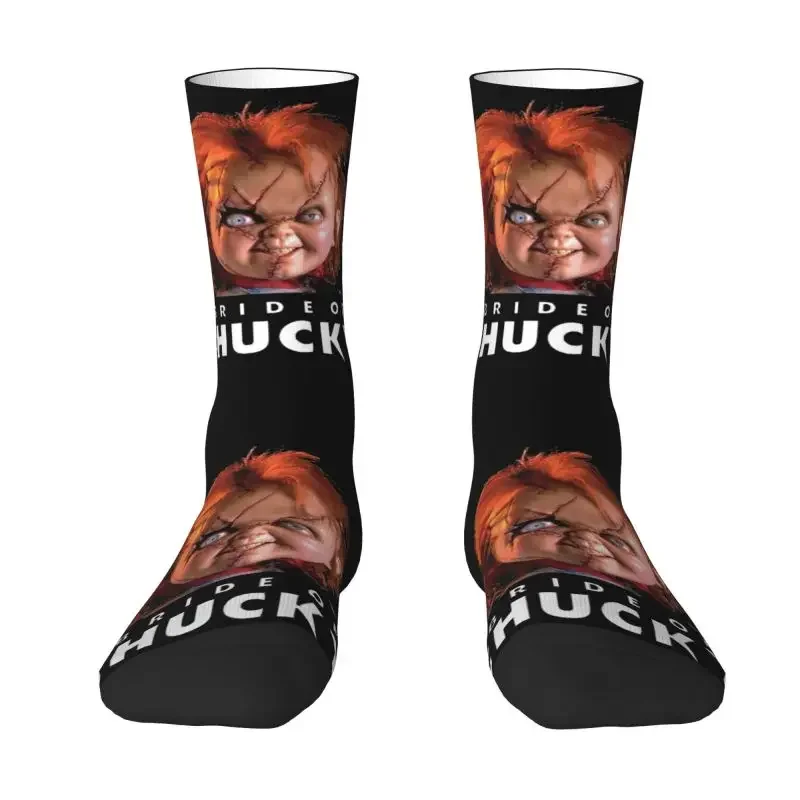 Cool Bride Of Chucky Socks Men Women Warm 3D Printing Horror Movie Sports Football Socks