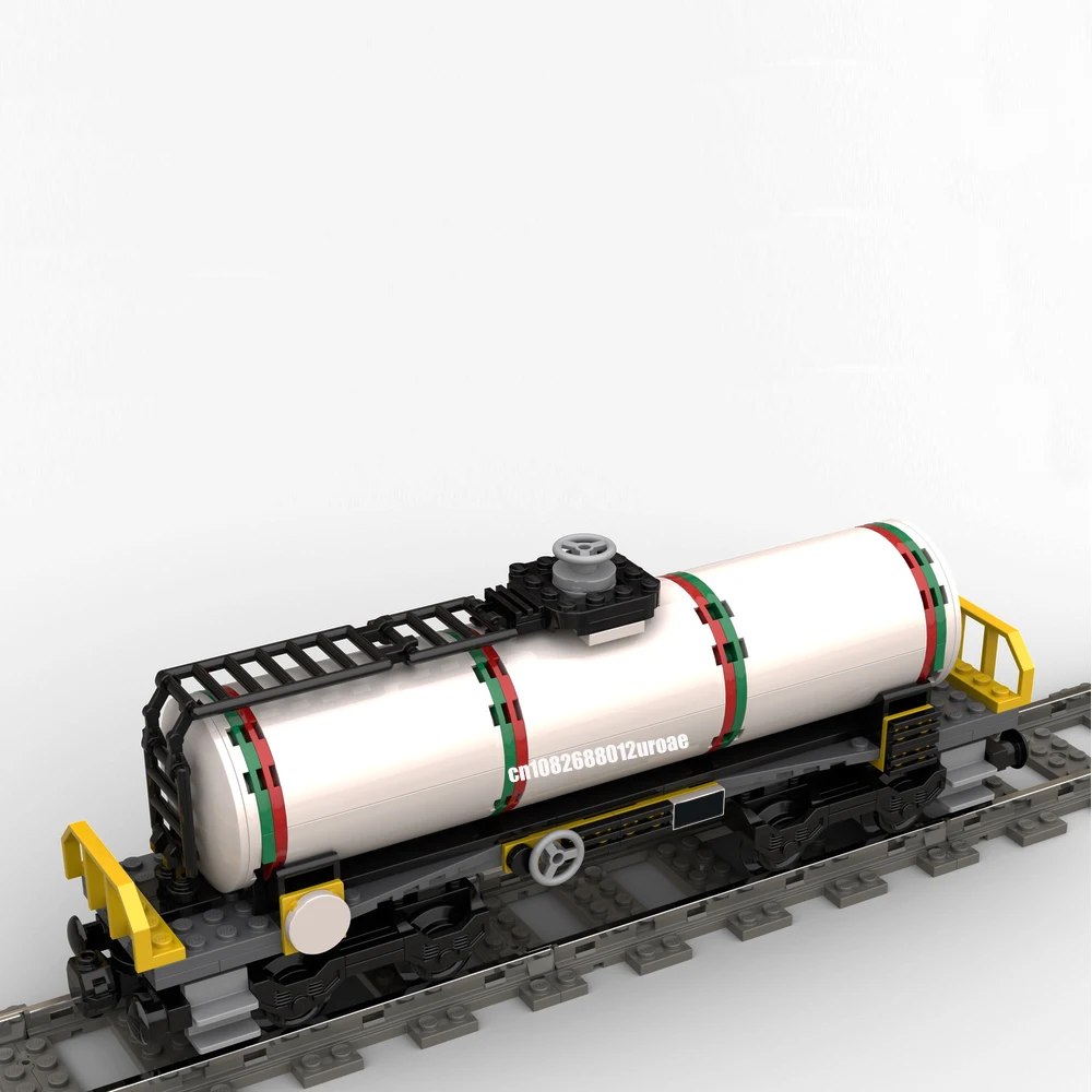 174 Stuks Moc Stad Industriële 4 Assen Goederenwagon Goederentrein Octan Tanker Auto Model Creatieve Ideeën Kindercadeau Technologieblokken