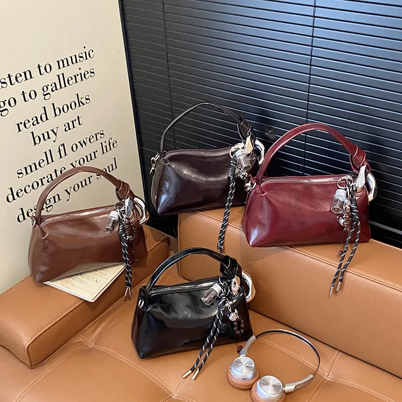 

2025 Vintage Women‘s Tote Bag, Genuine Leather Large Capacity Multi-way Shoulder Crossbody Purse, Retro Chic Work Bag for Office