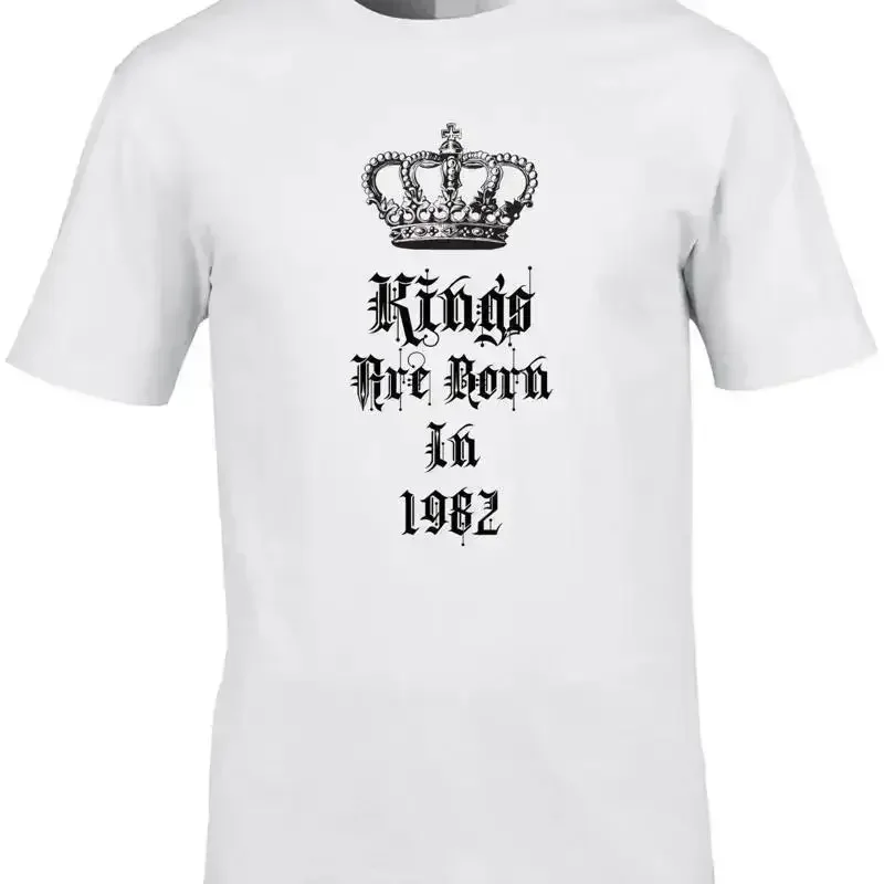 Kings Are Born In 1982 Mens T Shirt 37Th Thirty Seven Birthday Idea Royal